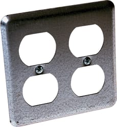 Raco Square Steel 2 gang 4 in. H X 4 in. W Box Cover