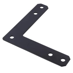 Hampton 12 in. H X 12 in. W X 3/16 in. D Black Steel Corner Plate