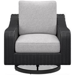 Signature Design by Ashley Beachcroft Black Aluminum Frame Swivel Lounge Chair