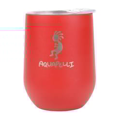 Aquapelli 12 oz Red BPA Free Vacuum Insulated Wine Tumbler
