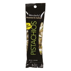 Wonderful Roasted and Salted Pistachios 1.5 oz Pegged
