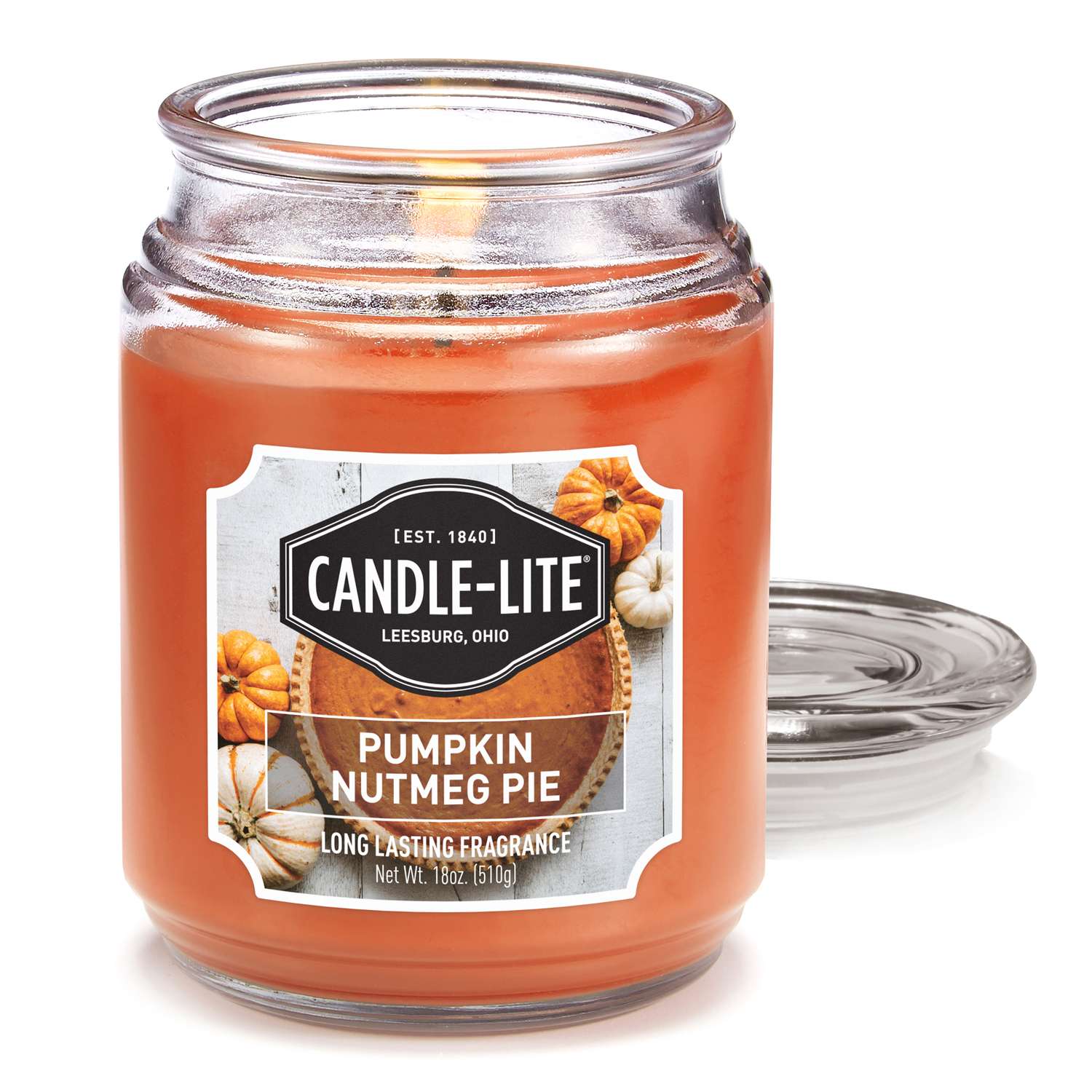 Candle Lite Orange Pumpkin Nutmeg Pie Scent Candle Jar 18 oz Ace Hardware