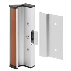 Prime-Line Wood Tone Aluminum Outdoor Patio Door Handle Set