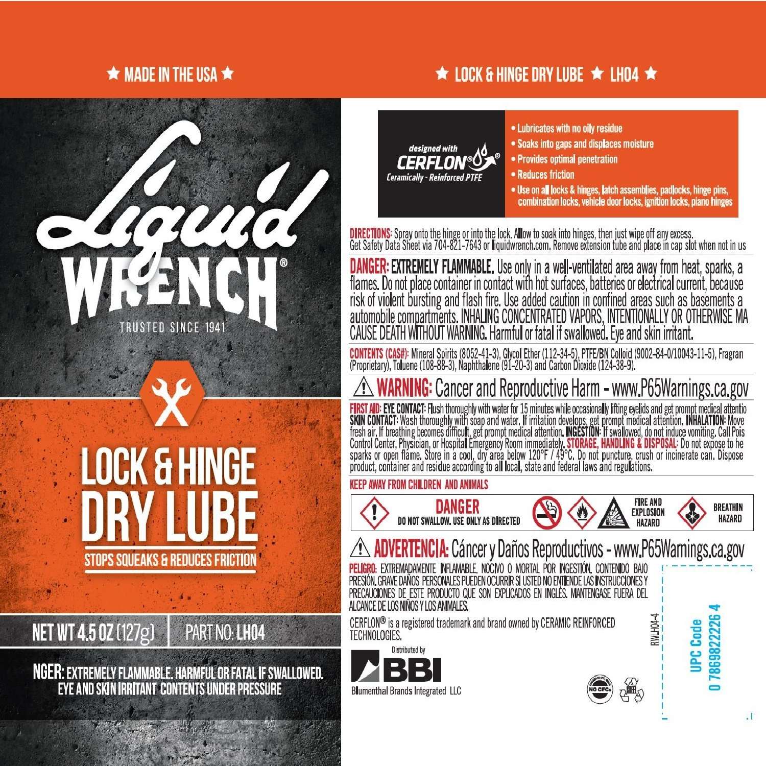 Liquid Wrench Lock and Hinge Dry Lubricant 4.5 oz - Ace Hardware