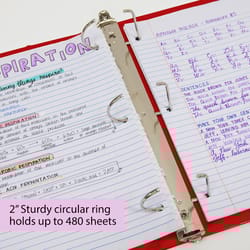 Bazic Products 2 in. W X 10.83 in. L Slant D-Ring Red View Binder Collection