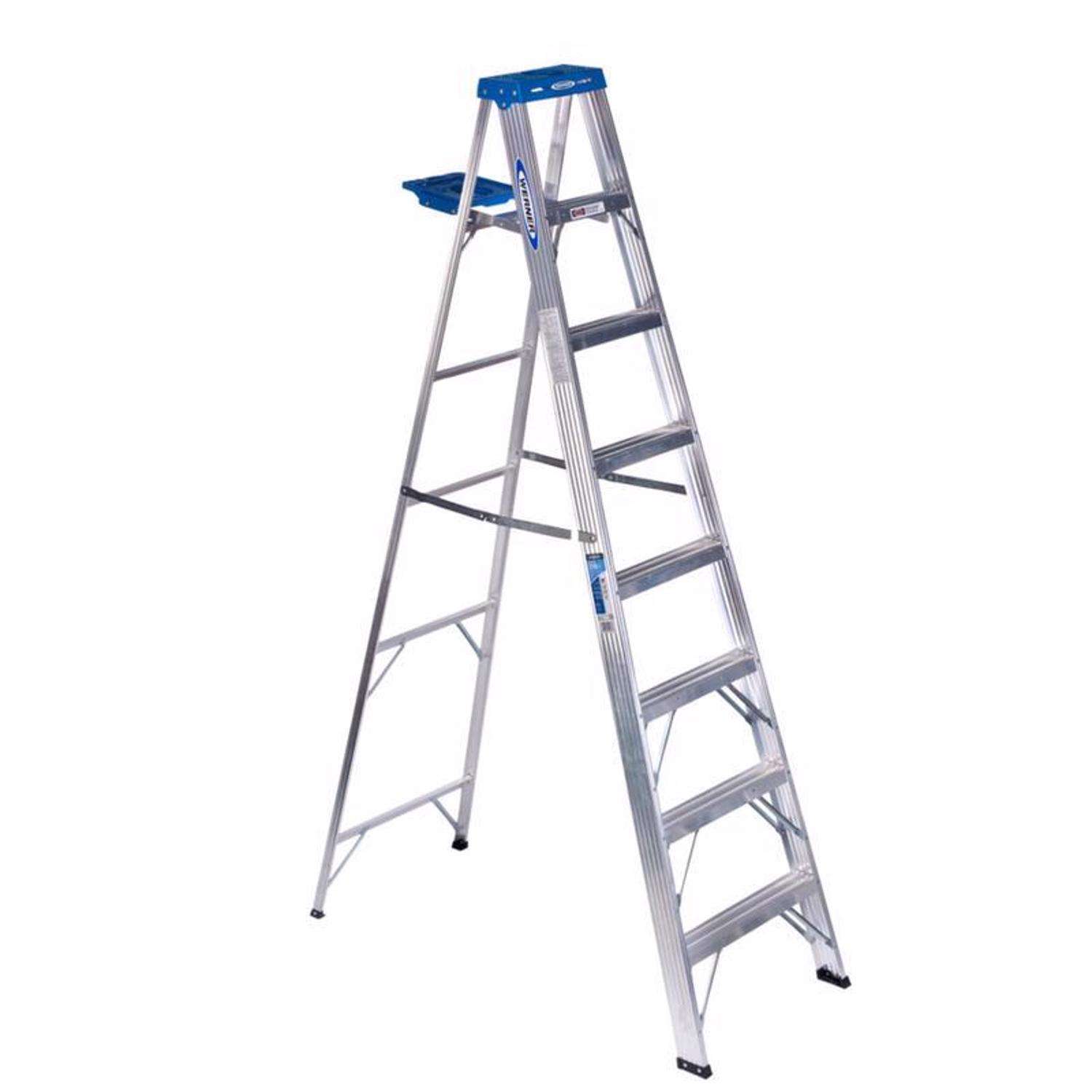 Bevestigen aan Toevallig Verbeteren Werner 8 ft. Aluminum Step Ladder Type I 250 lb. capacity 24.5" W - Ace  Hardware