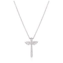 Montana Silversmiths Women's Wings of Faith Cross Silver Necklace
