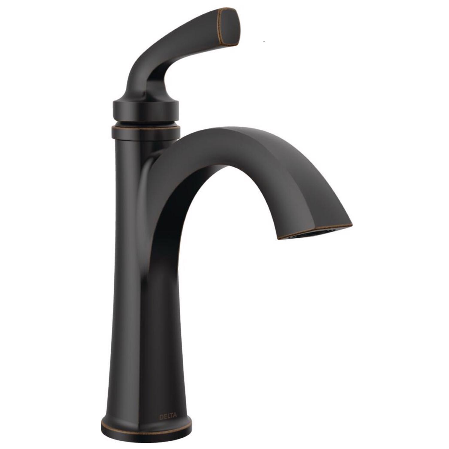 Delta Geist Oil Rubbed Bronze Single Handle Bathroom Sink Faucet 4 In   32b5f6eb 4592 4486 86b9 35cf3fd2e21f