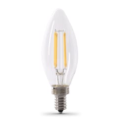 Feit B10 E12 (Candelabra) Filament LED Bulb Daylight 60 Watt Equivalence 6 pk