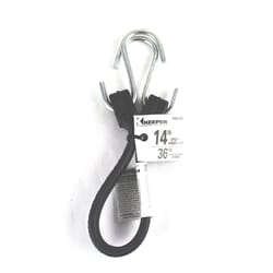 Keeper Black Rubber Tarp Strap 14 in. L 1 pk