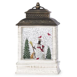 Roman Confetti Lite LED Multicolored Snowman Swirl 2Tone Lantern Indoor Christmas Decor 10.5 in.