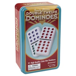 Pressman Double Twelve Dominoes Multicolored