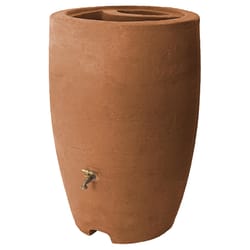 Algreen Products Athena Terra Cotta 50 gal Rain Barrel Plastic