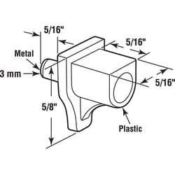 Prime-Line Clear Plastic/Steel Shelf Support Peg 1/8 inch Ga. 0.8 in. L 10 lb