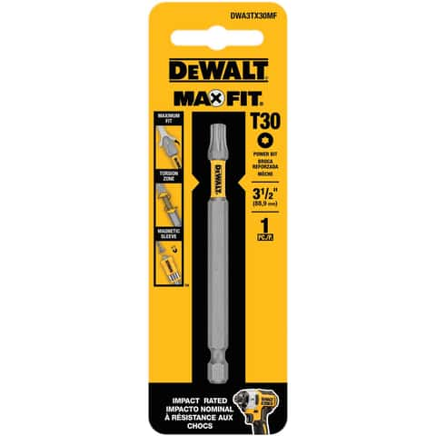 DeWalt Max Fit Torx 1 in. L Security Bit Set S2 Tool Steel 7 pc