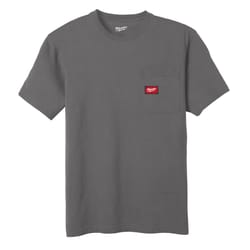 Milwaukee Gridiron L Short Sleeve Men's Round Neck Gray Tee Shirt