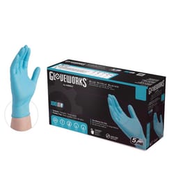 Gloveworks Nitrile Disposable Gloves XX-Large Blue Powder Free 100 pk