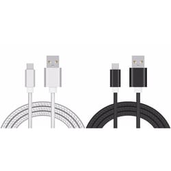 FabCordz 6 ft. L USB Charging and Sync Cable 2 pk