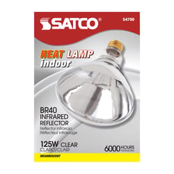 Satco 125 W R40 Heat Lamp Incandescent Bulb E26 (Medium) Warm White 1 pk