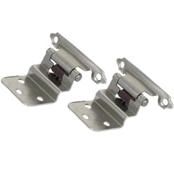 Laurey 1-1/2 in. W X 2-3/4 in. L Satin Chrome Silver Steel Self-Closing Hinge 2 pk