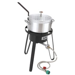 Bayou Classic Aluminum Deep Fryer W/Perforated Basket 10 qt