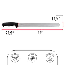 Fat Daddio's Black/Silver Plastic/Stainless Steel Bread & Cake Knife