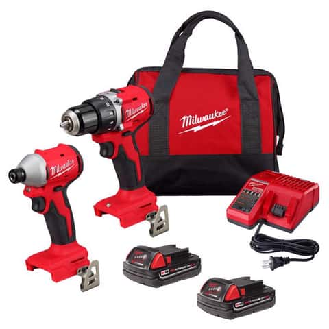 Milwaukee M18 Compact Cordless Brushless 2 Tool Combo Kit Ace