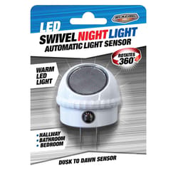 Blazing LEDz 5.25 in. H X 3.5 in. W X 2 in. L White Glass/Plastic Night Light