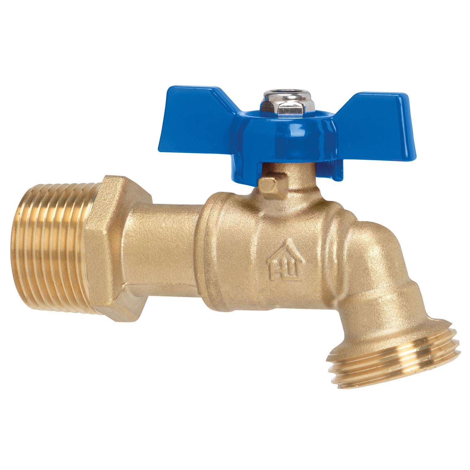 Homewerks 3/4 in. MIP X 3/4 in. MHT Brass Ball Valve Hose Bibb Ace