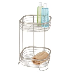 iDesign Forma 15.25 in. H X 9.5 in. W X 9.5 in. L Satin Silver Tiered Shelf Organizer