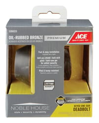 Ace Oil Rubbed Bronze Solid Bronze Alloy Single Cylinder Deadbolt
