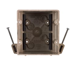 Allied Moulded New Work 32-1/2 cu in Square Fiberglass 2 gang Switch Box Beige