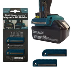 StealthMounts Blue ABS Magnetic Bit Holder 2 pk