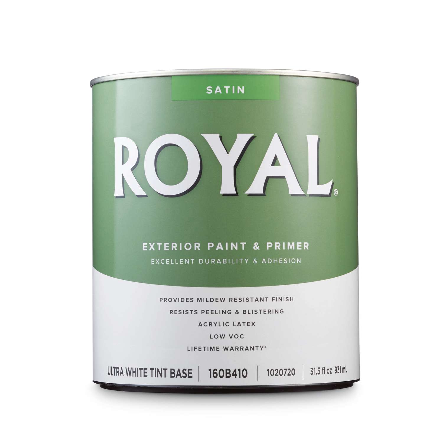 Royal Satin Tint Base Ultra White Base Acrylic Latex Paint and Primer