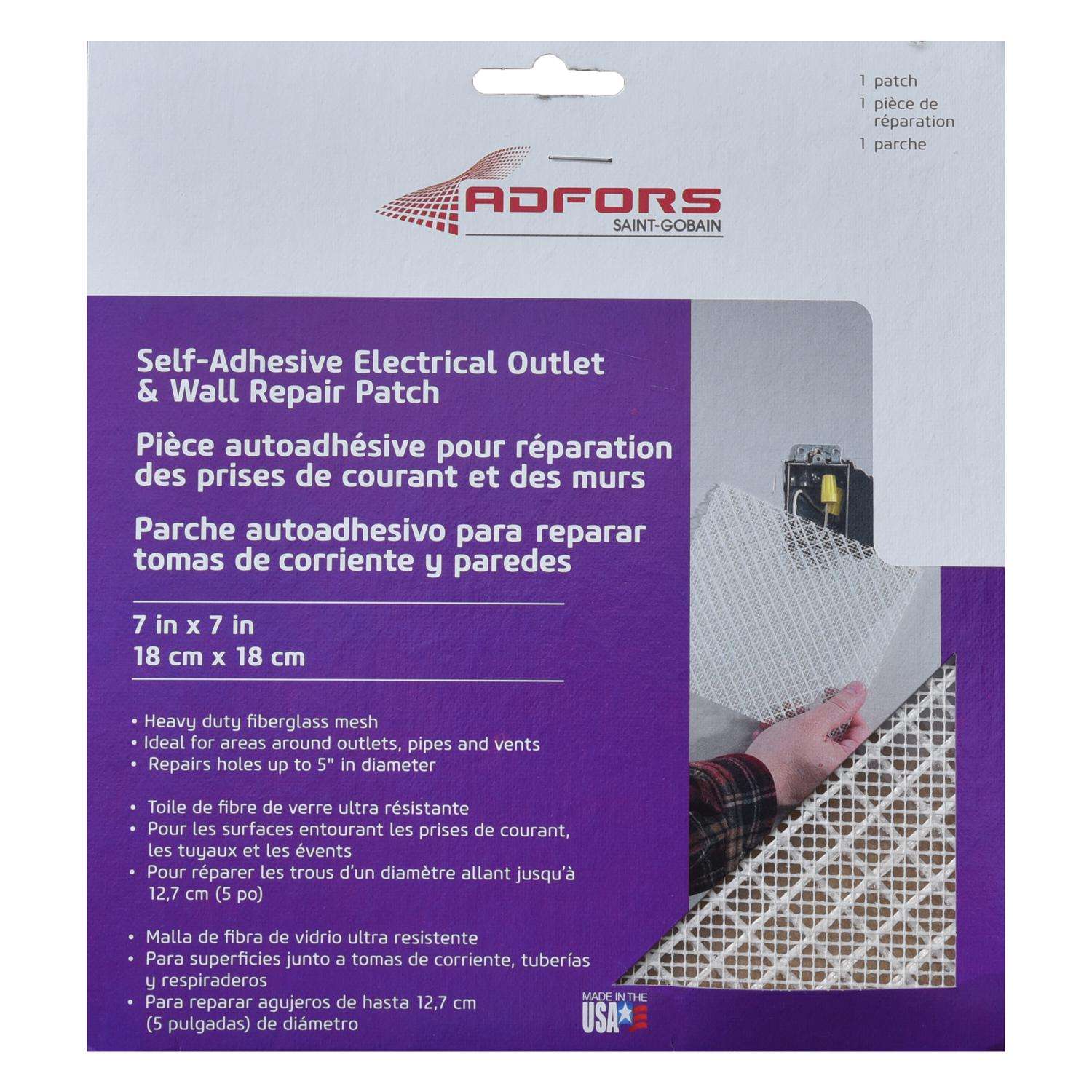 SaintGobain ADFORS FibaTape 7 in. L X 7 in. W Fiberglass Mesh White