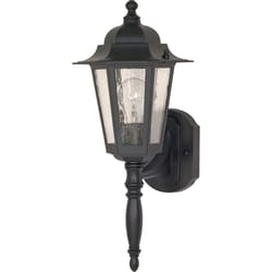 Nuvo Central Park Textured Black Switch Incandescent Lantern Fixture