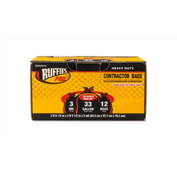 Ruffies 33 gal Contractor Bags Wing Ties 12 pk