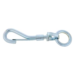 1/4 ZINC PLATED SPRING SNAP HOOK W/ EYELET - WLL 140 LBS