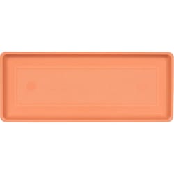 Novelty 1 in. H X 7 in. W X 18 in. D X 18 in. D Plastic Countryside Flower Box Tray Terracotta