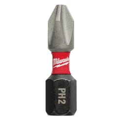Milwaukee Shockwave Phillips #2 in. drive X 1 in. L Impact Insert Bit Alloy Steel 15 pc