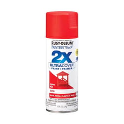 Rust-Oleum Painter's Touch 2X Ultra Cover Satin Poppy Red Paint+Primer Spray Paint 12 oz