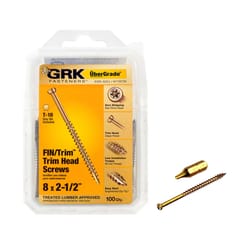 GRK Fasteners UberGrade No. 8 in. X 2-1/2 in. L Star Trim Head W-Cut Construction Screws