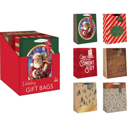 Paper Images Assorted Holiday Medium Treated Gift Bag