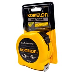 Komelon The Professional 30 ft. L X 1 in. W Metric Tape Measure 1 pk
