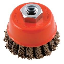 Forney 2.75 in. D X 5/8 in. Knotted Steel Cup Brush 12500 rpm 1 pc