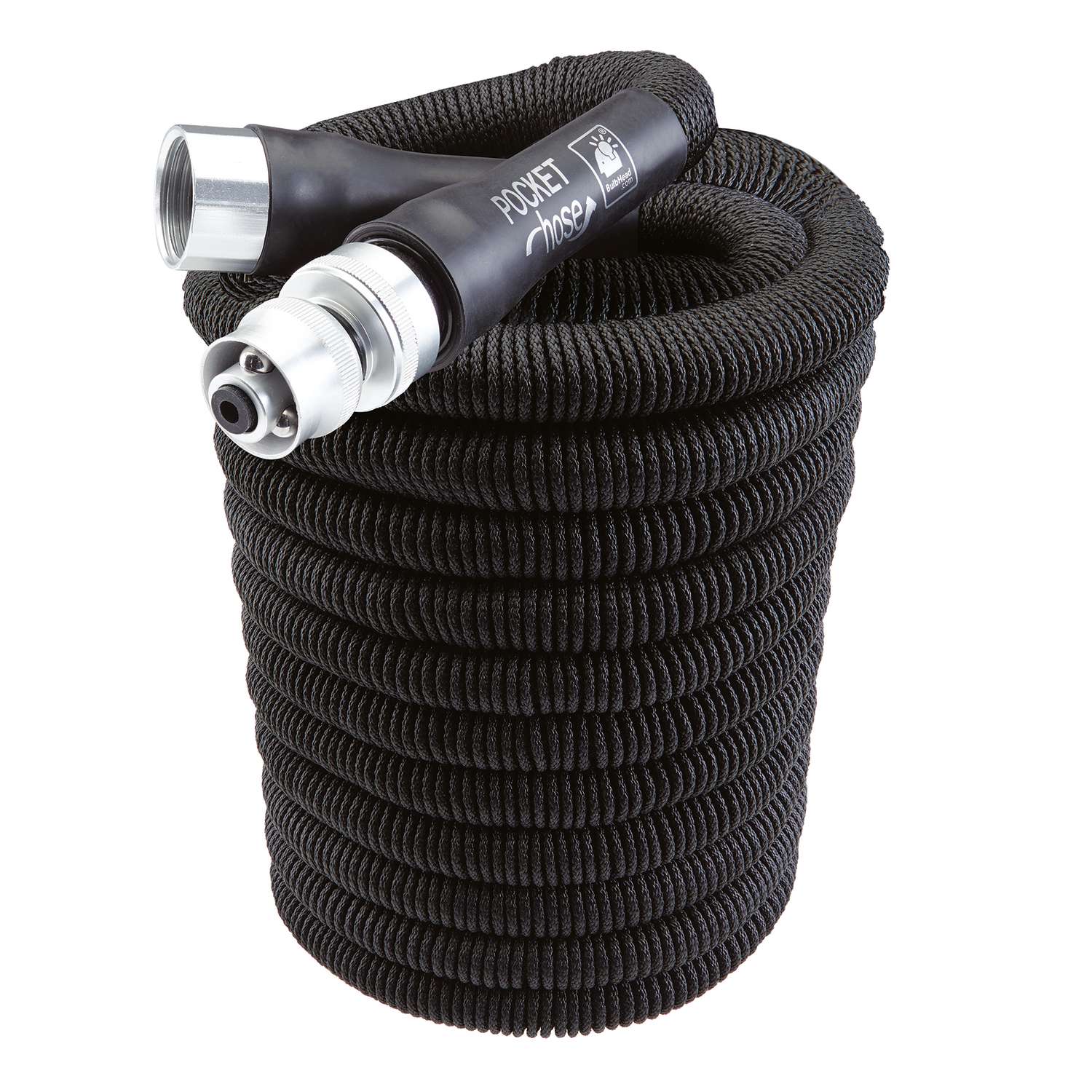 Pocket Hose Bullet - Top Brass - 50' + Free Removable Spray Nozzle :  : Patio, Lawn & Garden