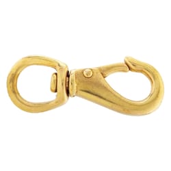 Round Swivel Eye Brass Quick Snap Snap Hook 3/4 in. x 4-5/16 in.