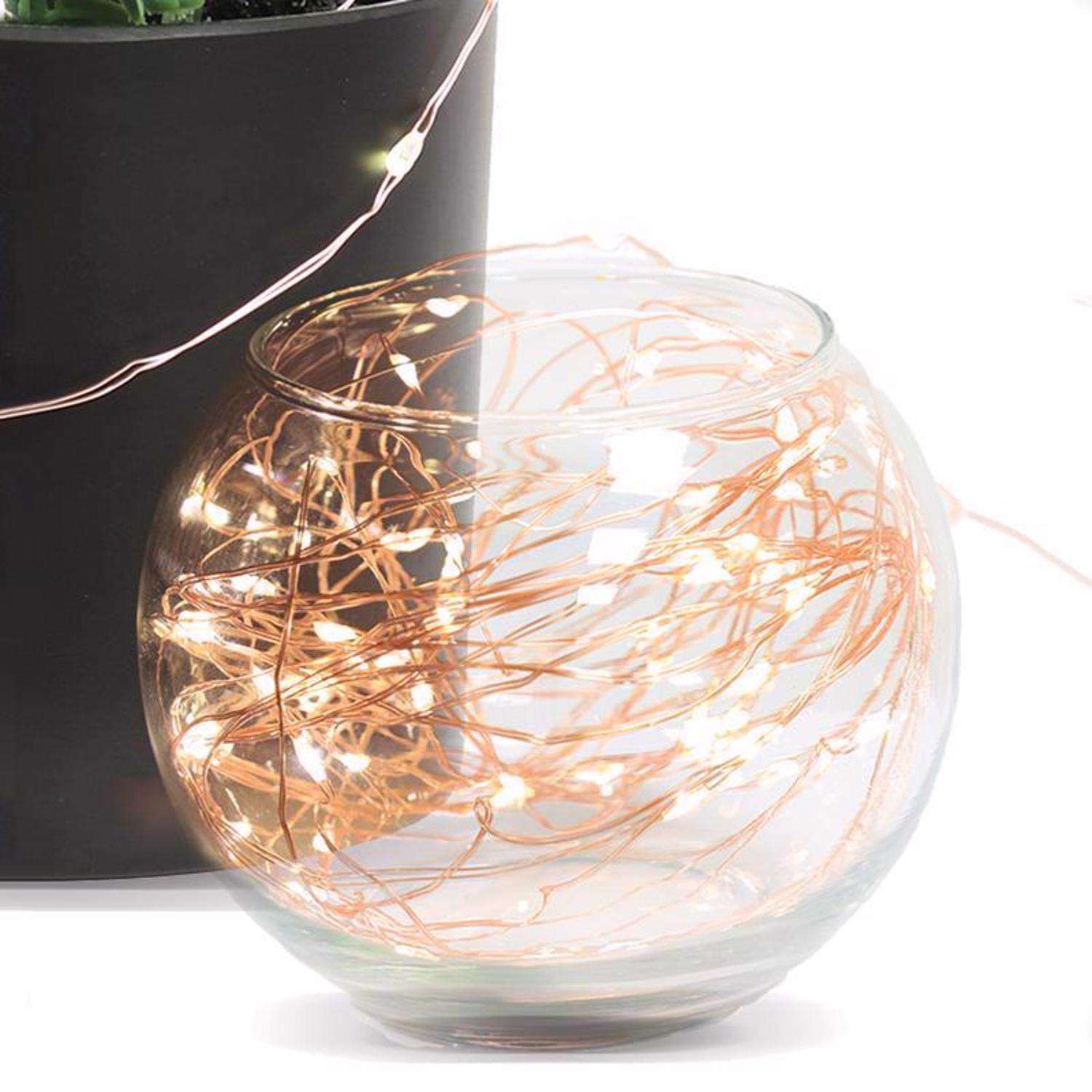 Copper String Lights, Fairy String Lights 8 Modes Battery Powered with Remote  Control LED Dec, 1 unit - Kroger