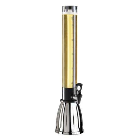 3L Beer Tower Dispenser w/Ice Column Gold LED Drink Dispenser for Party Bar  Home