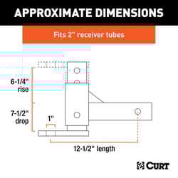 Curt 5000 lb. cap. 1 in. Ball Mount